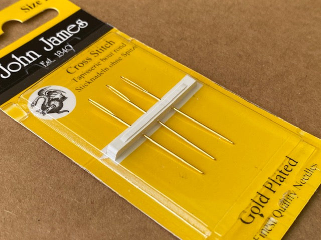 GOLD PLATED Tapestry/Cross Stitch needles ~