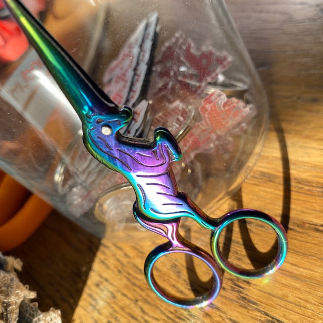 Iridescent Unicorn Embroidery Scissors