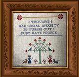 PDF: Social Anxiety Sampler by Very Cross Stitching