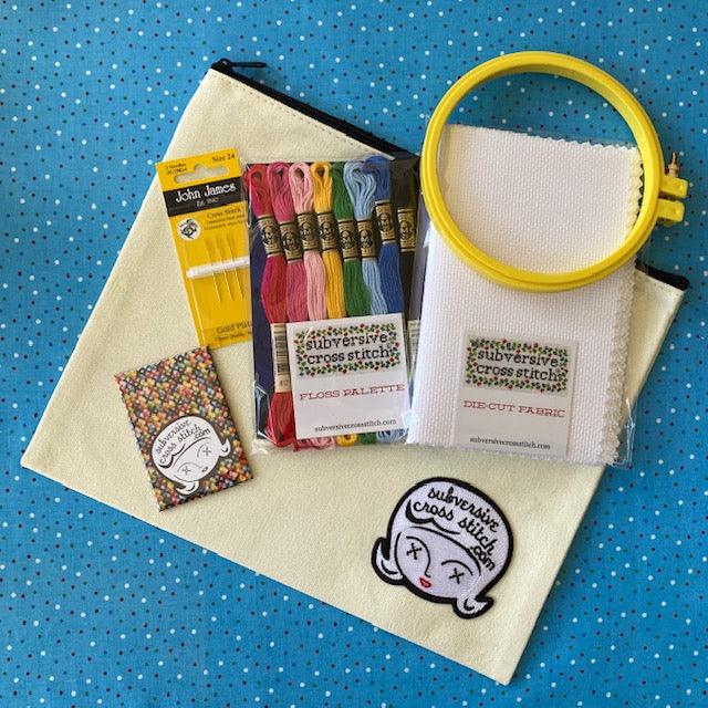  Portable Square Cross Stitch Starter Kits Bag