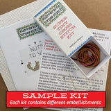Holiday Matchbox Cross Stitch Kit: Get Lit