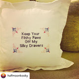 Stitchable Linen-Blend Square Pillow Case