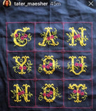 Black Cross Stitch Material