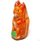 Orange Cat Tin Needle Keeper