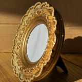 Heavy Round Ornate Gold Frame