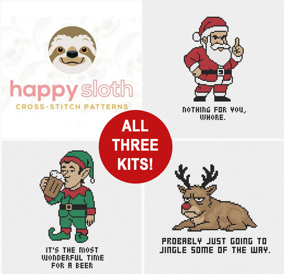 POP-UP Shop Combo: ALL THREE Holiday Designs by Happy Sloth