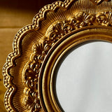Heavy Round Ornate Gold Frame