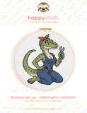 Dinosaur Pin-Ups: Velociraptor Mechanic Kit by Happy Sloth