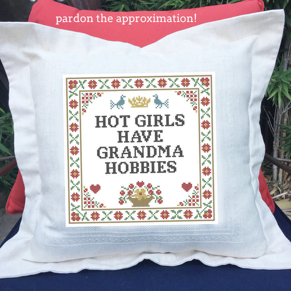 Hot Girls Have Grandma Hobbies Pillow Case Kit