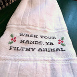 Guest Towel Kit: Wash Your Hands, Ya Filthy Animal