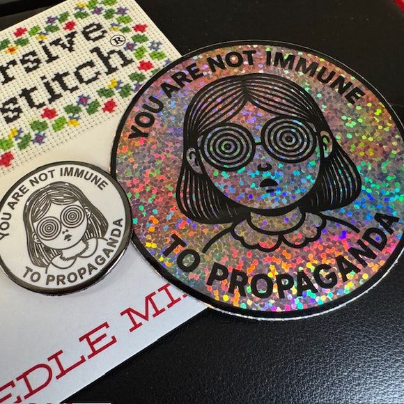 Propaganda Needle Minder PLUS Sticker