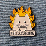 This Is Fine Kitty Needle Minder