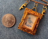 Tiny Frame Charm Pin: Bluebird With Two Fs Left