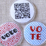 Hand-Stitched VOTE Pin Kits