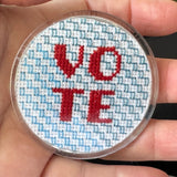 Hand-Stitched VOTE Pin Kits