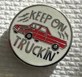 Keep On Truckin' Needle Minder by Lisa Congdon