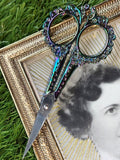 Fancy Iridescent Blue Scissors