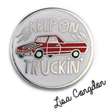 Keep On Truckin' Needle Minder by Lisa Congdon