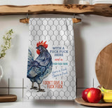 Twisted Wares: With A Fuck Fuck Here Tea Towel