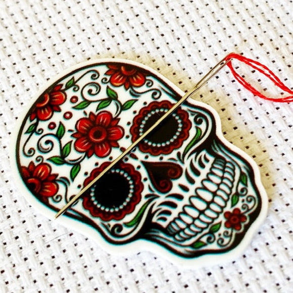 Day of the Dead Skull Needle Minder