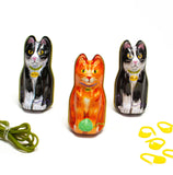 Orange Cat Tin Needle Keeper
