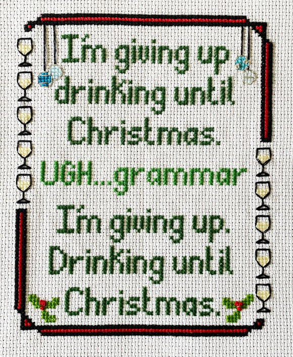It's Not Drinking Alone If Your Kids Are Home - PDF Cross Stitch Patte –  stephXstitch