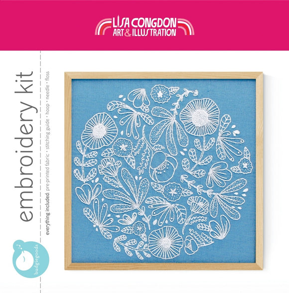 Lisa Congdon Poppy Patch Embroidery Kit