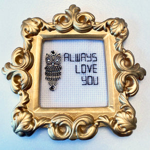 Matchbox Cross Stitch Kit: Owl Always Love You