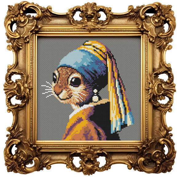 Squirrel With A Pearl Earring Kit by Happy Sloth