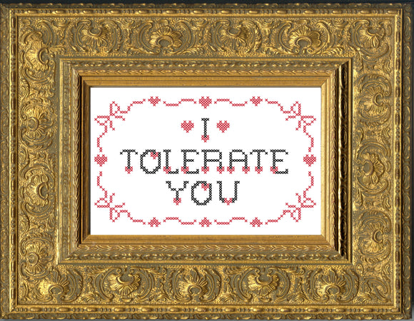 PDF: Mr. Stevers Valentine: I Tolerate You