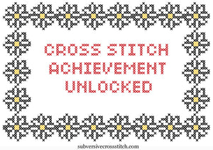 PDF: Cross Stitch Achievement Unlocked