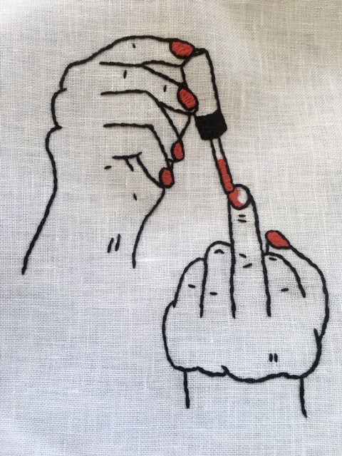 PDF: Embroidered Middle Finger