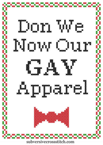 PDF: Don We Now Our Gay Apparel – Subversive Cross Stitch