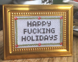 Gold Frame/Ornament Kit: Happy Fucking Holidays