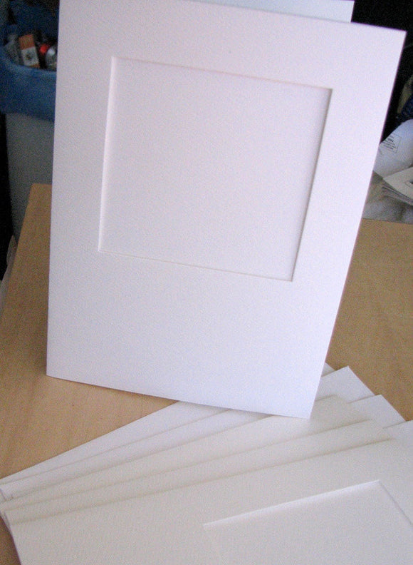 Set of White Cards and Envelopes: Square Opening