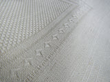 Stitchable Linen-Blend Ivory Oblong Pillow Case