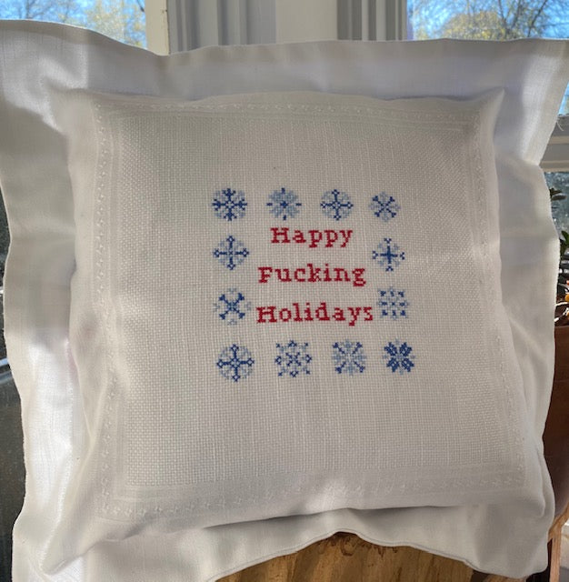 Happy Fucking Holidays Square Pillow Case Kit