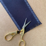 Black Bookmark with White Stitched Edging