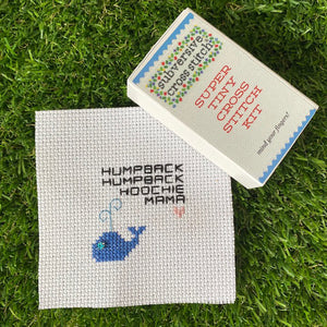 Matchbox Cross Stitch Kit: Humpback Hoochie Mama