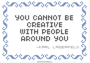 PDF: Karl Lagerfeld: You Cannot Be Creative With People Around You
