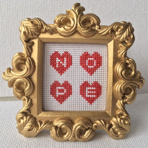 Small Ornate Frame Kit: NOPE Hearts