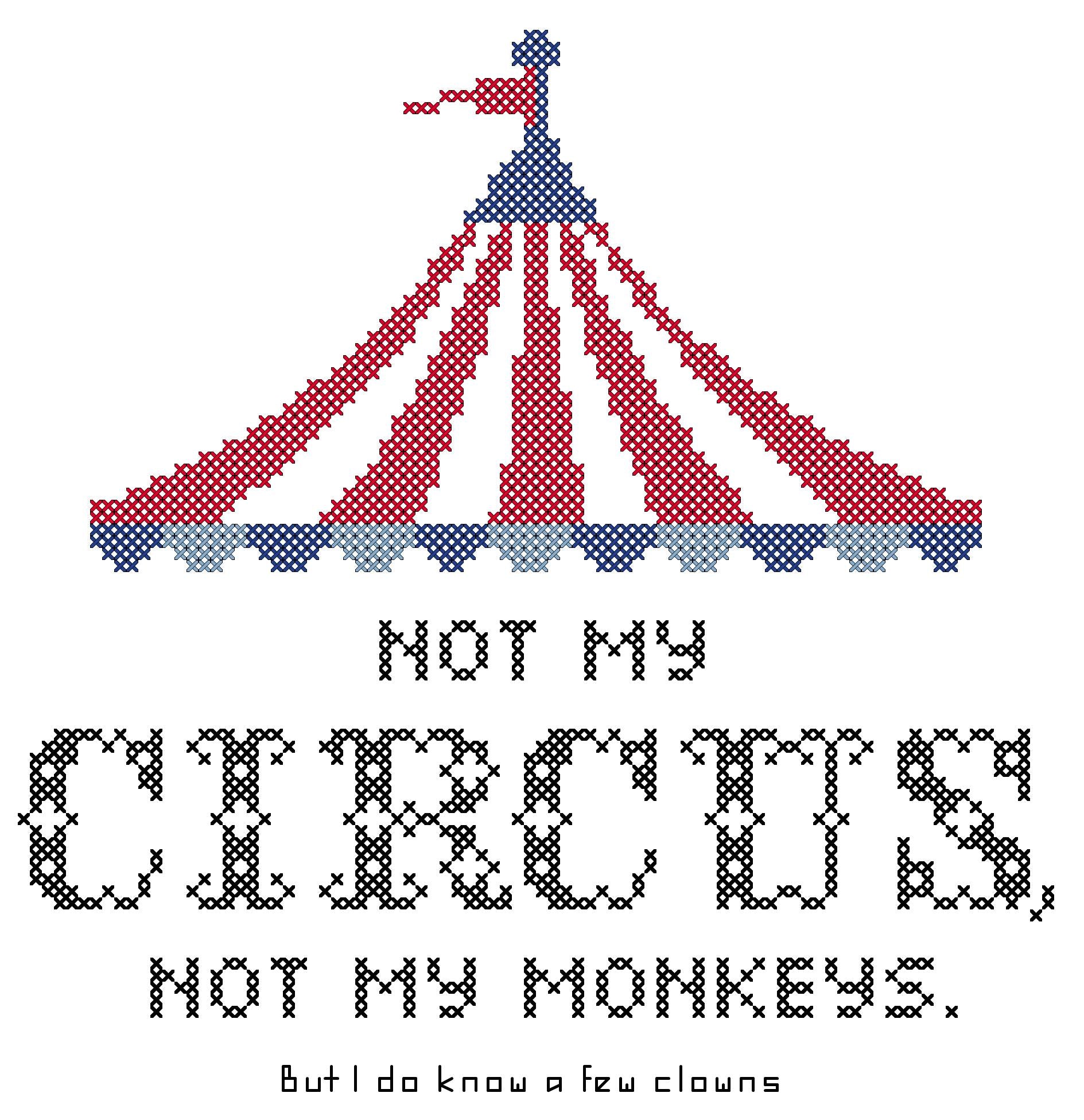 PDF: Not My Circus by Souldanse – Subversive Cross Stitch