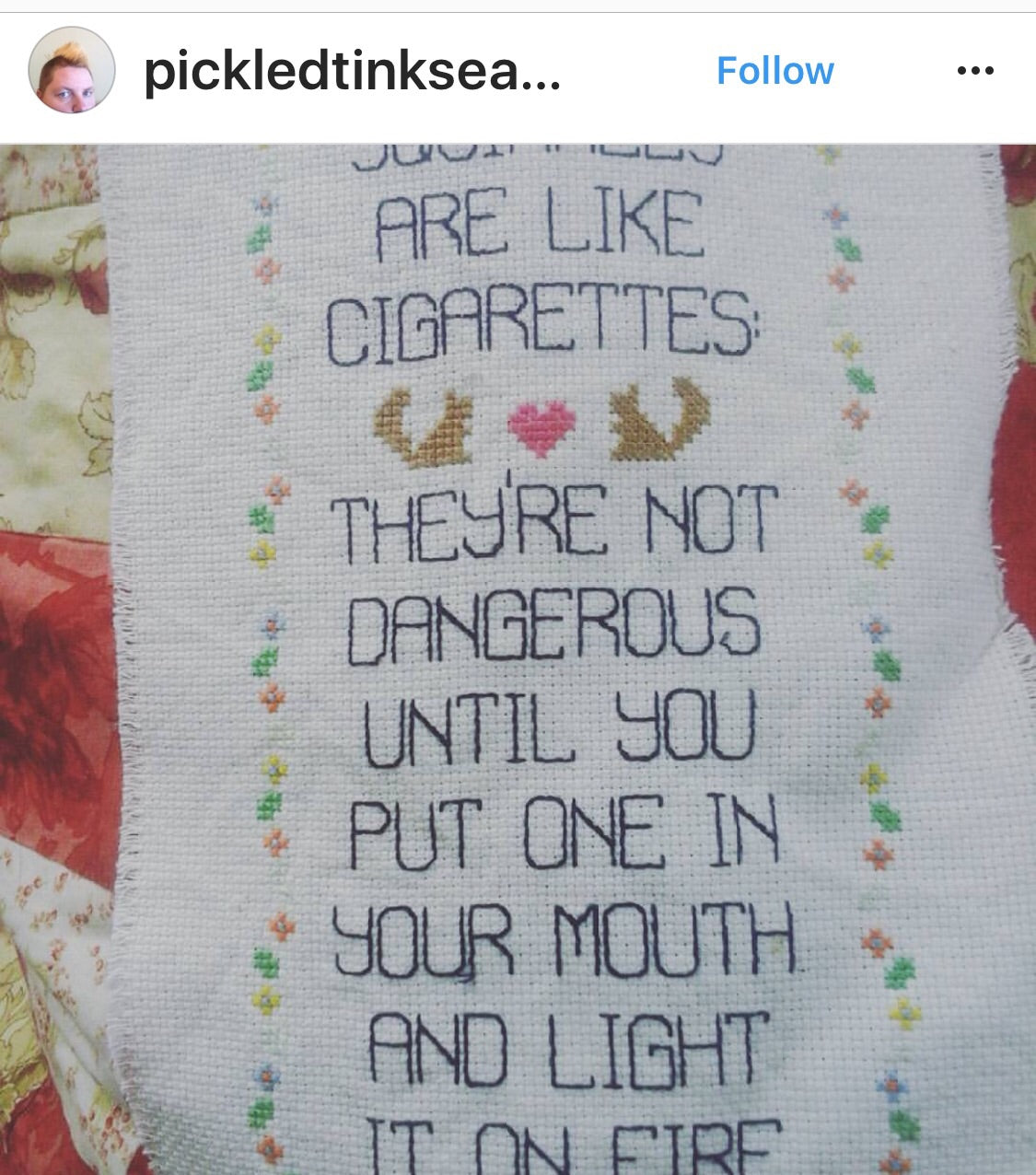cigarette cross stitch PDF: Squirrels Are Like Cigarettes – Subversive Cross Stitch cigarette cross stitch PDF: Squirrels Are Like Cigarettes – Subversive Cross Stitch
