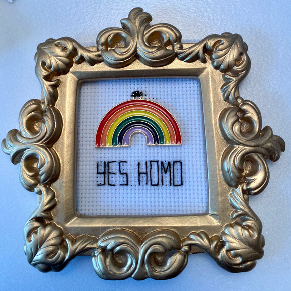 Matchbox Cross Stitch Kit: Yes Homo