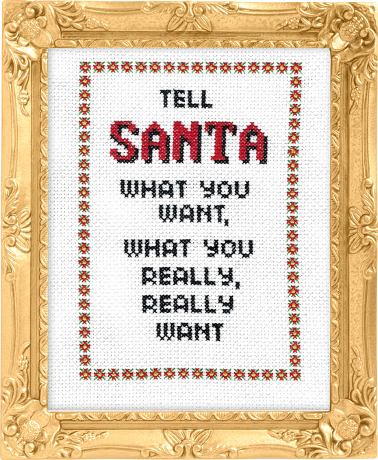 PDF: Tell Santa What You Want... – Subversive Cross Stitch