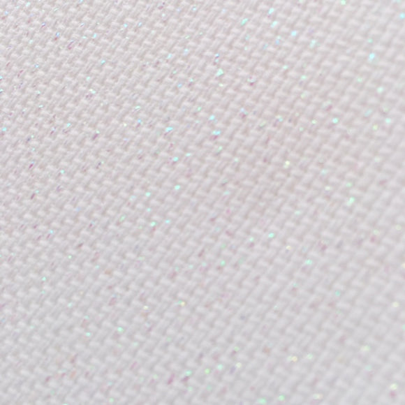 Iridescent Sparkly White 18-count Cross Stitch Material