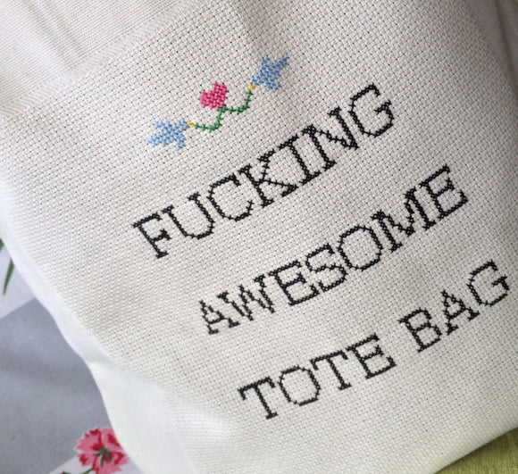 Cross Stitch-able Tote Bag: Natural