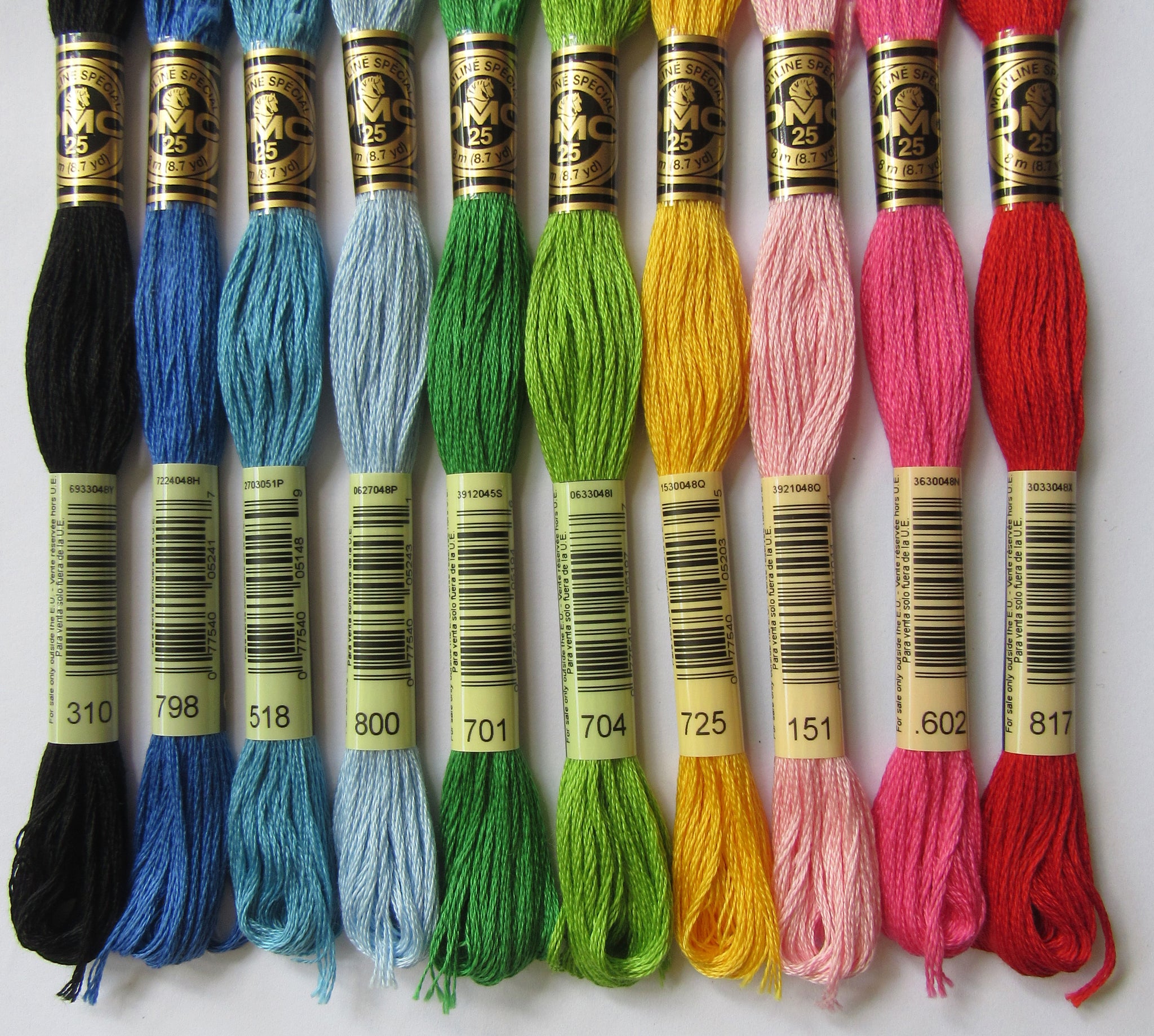 447/200/120/100 Colors Cotton DMC Cross Floss Stitch Thread Embroidery  Sewing Skeins Multi Colors