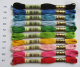 Single skeins of DMC embroidery floss