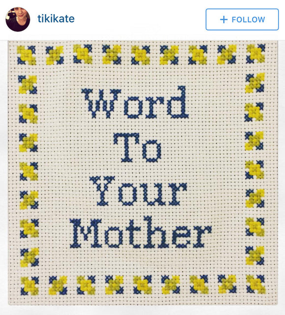 Expertly stitched by Kate Daly, tikikate on IG and Twitter.